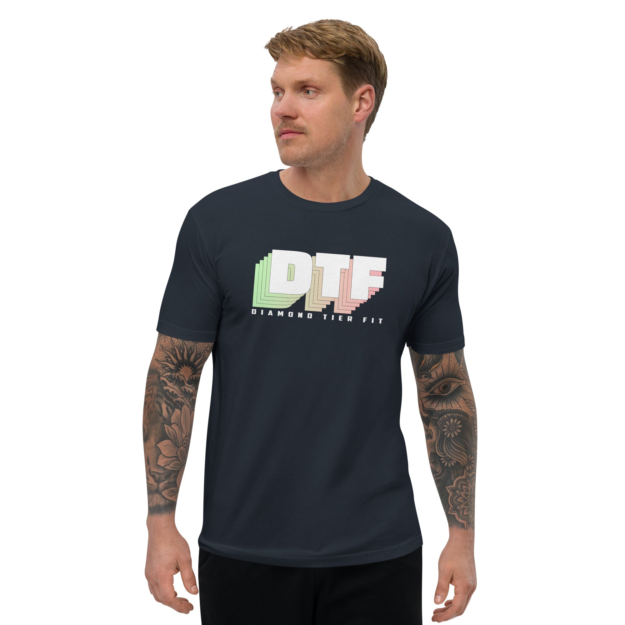 DTF Logo Green Pink | Short Sleeve T-shirt