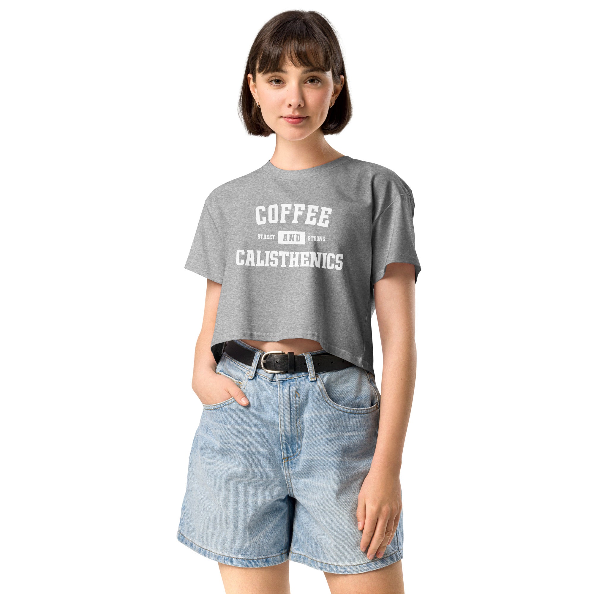 Coffee And Calisthenics | Women’s crop top