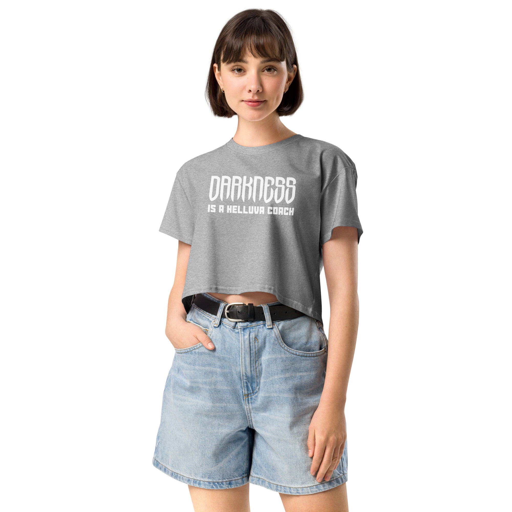 Darkness Is A Helluva Coach | Women’s crop top