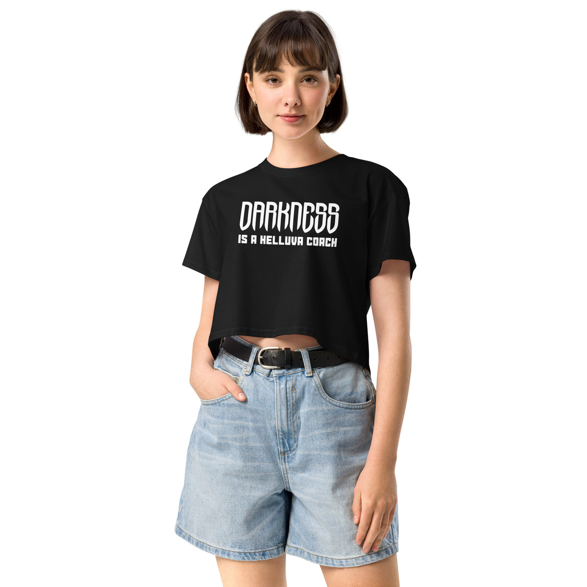 Darkness Is A Helluva Coach | Women’s crop top