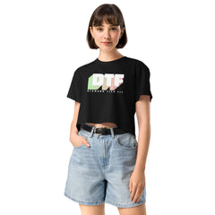 DTF Logo Green Pink | Women’s crop top