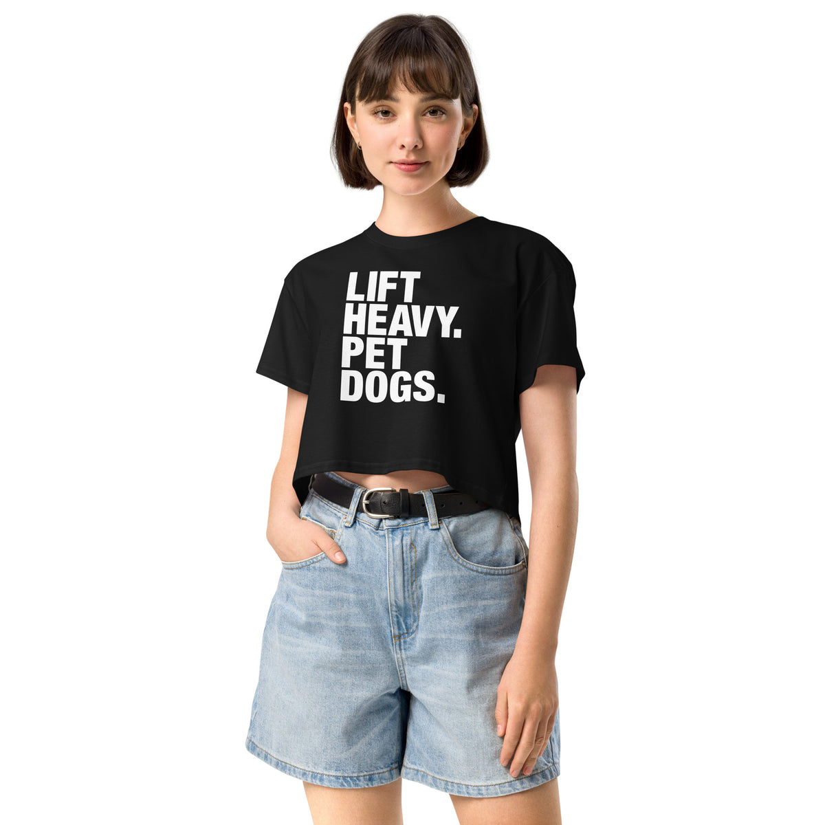 Lift Heavy Pet Dogs | Women’s crop top