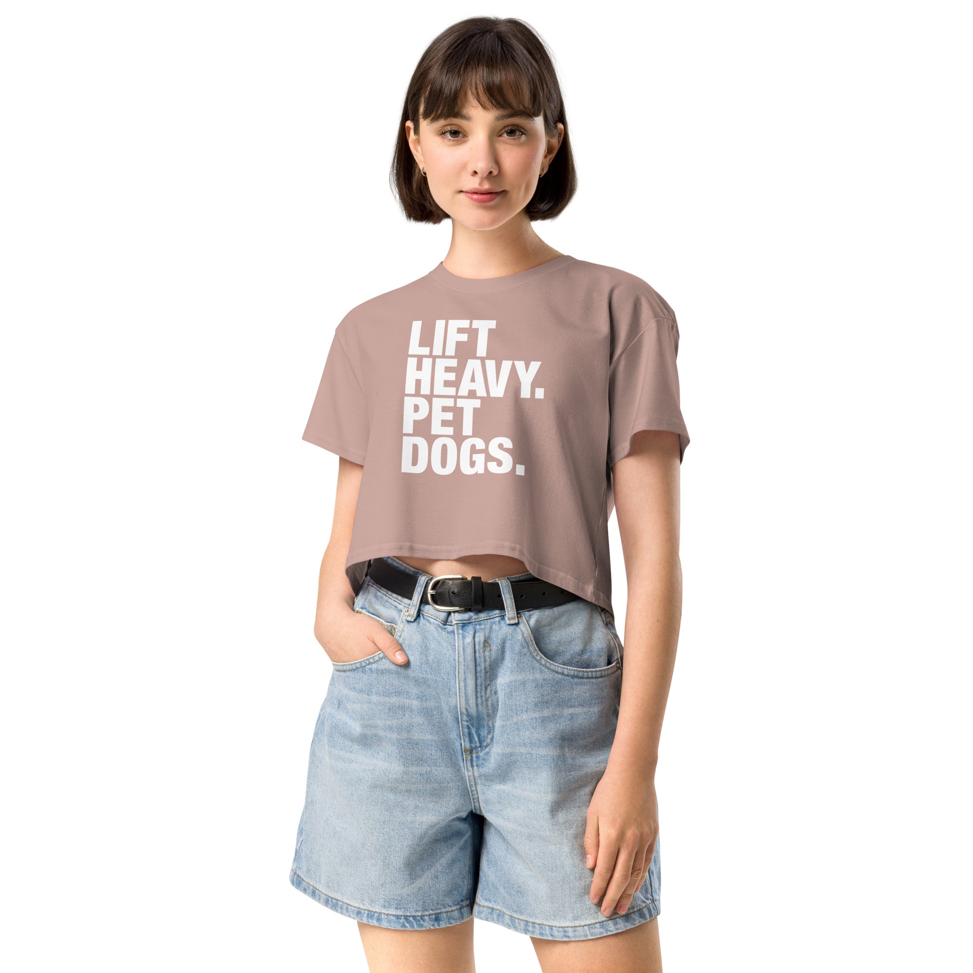 Lift Heavy Pet Dogs | Women’s crop top