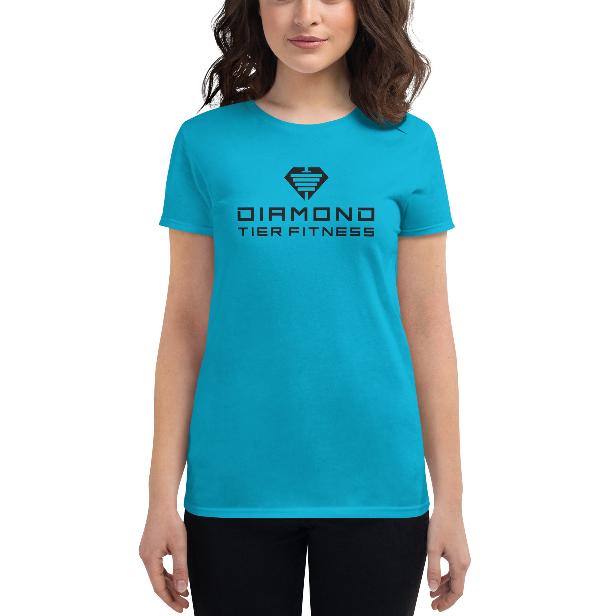 Diamond Tier Fitness Black | Women's short sleeve t-shirt