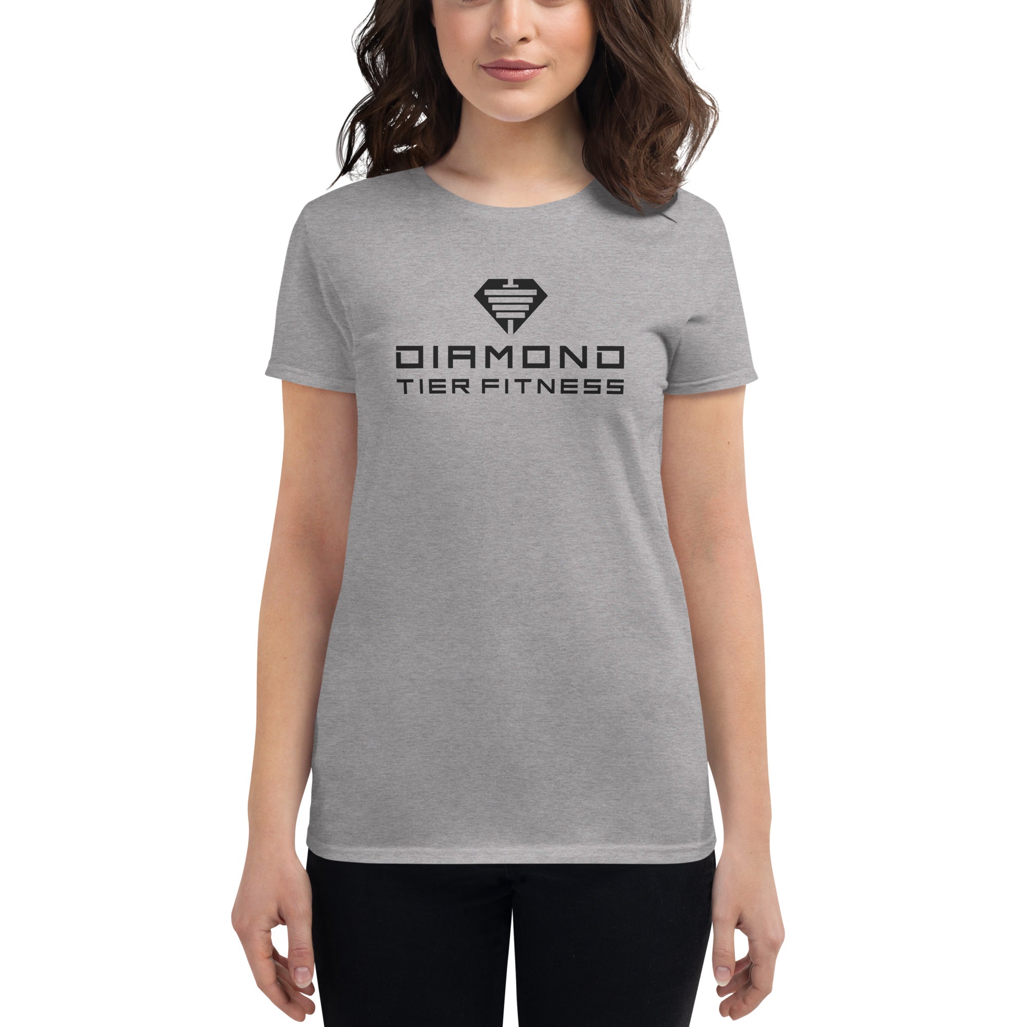 Diamond Tier Fitness Black | Women's short sleeve t-shirt