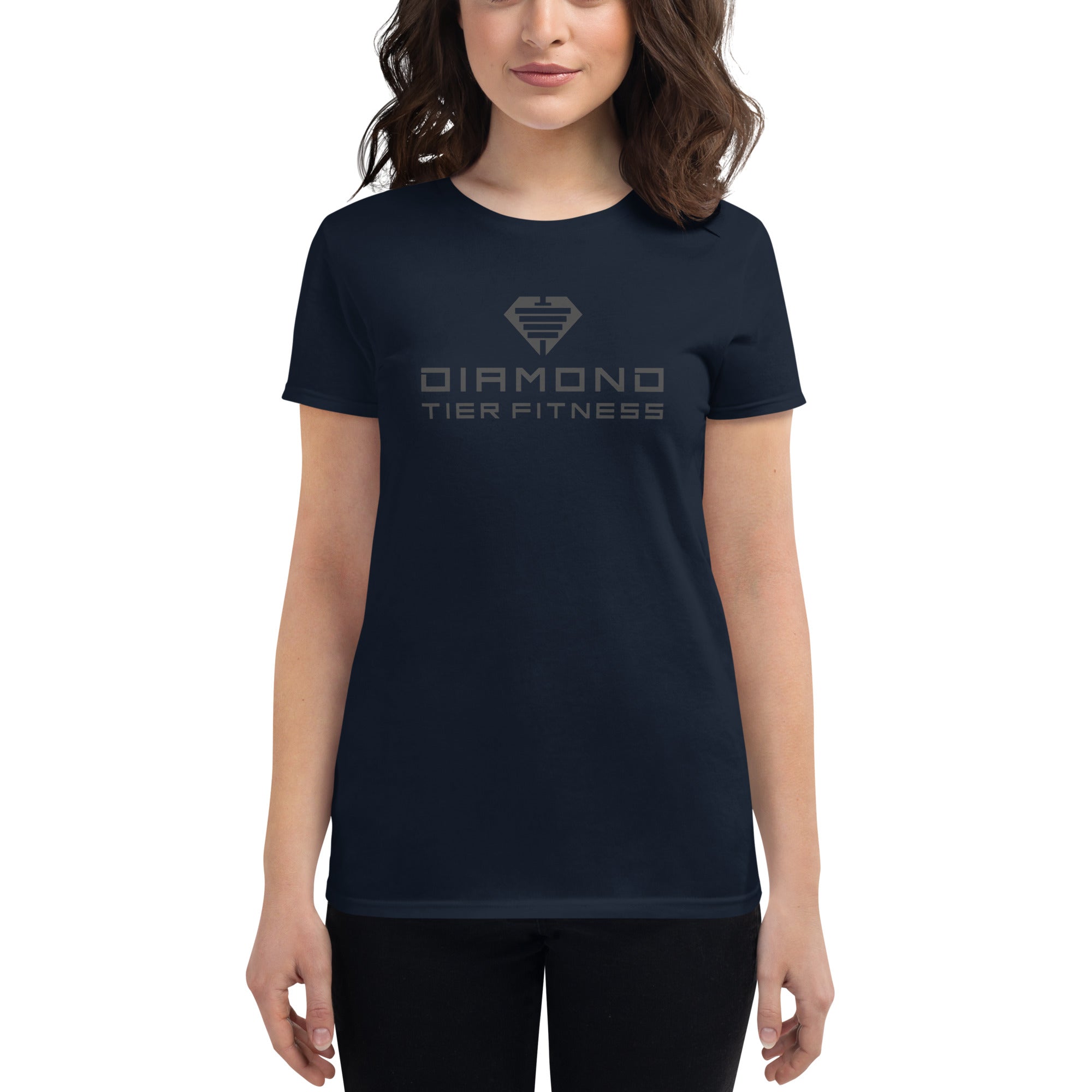 Diamond Tier Fitness Black | Women's short sleeve t-shirt