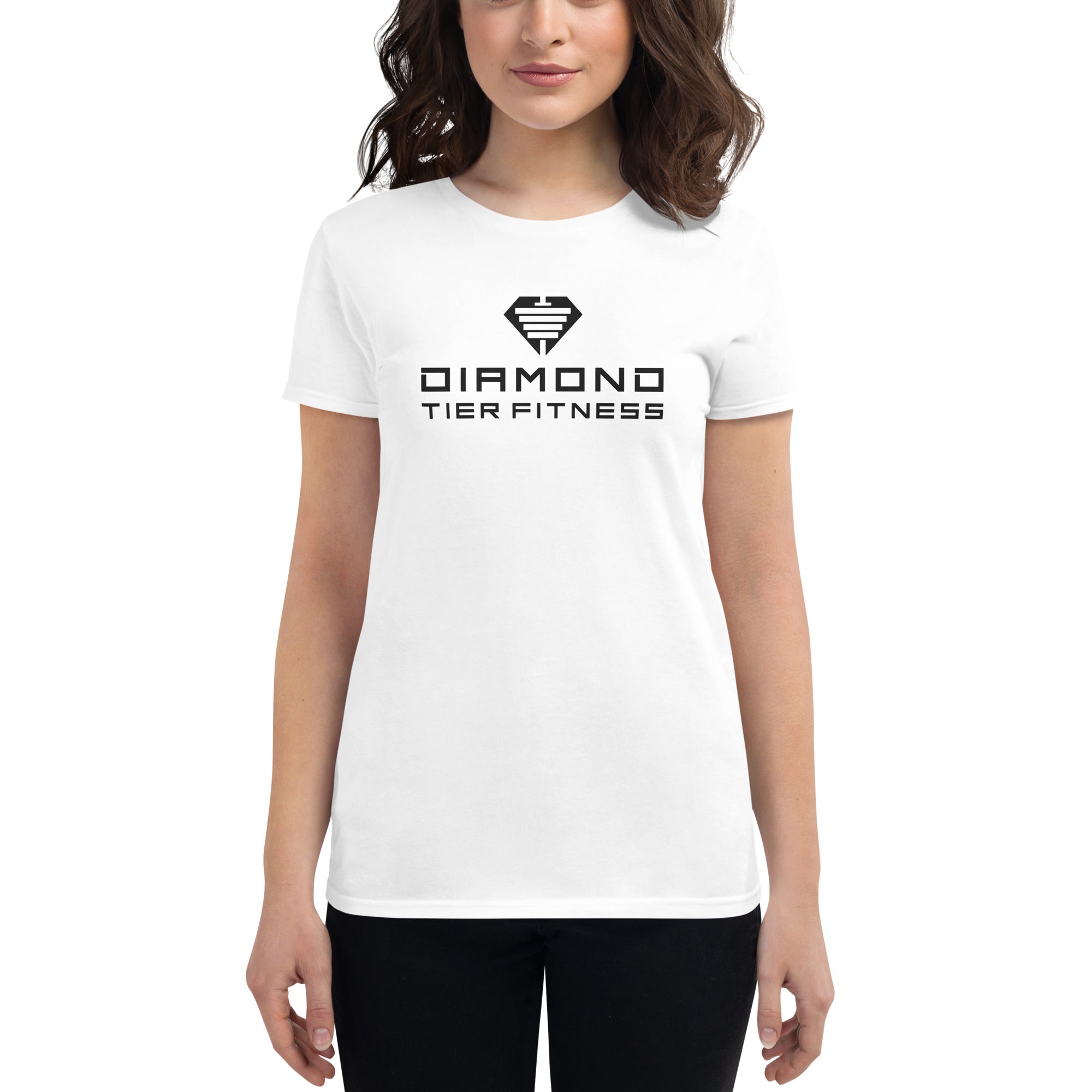 Diamond Tier Fitness Black | Women's short sleeve t-shirt