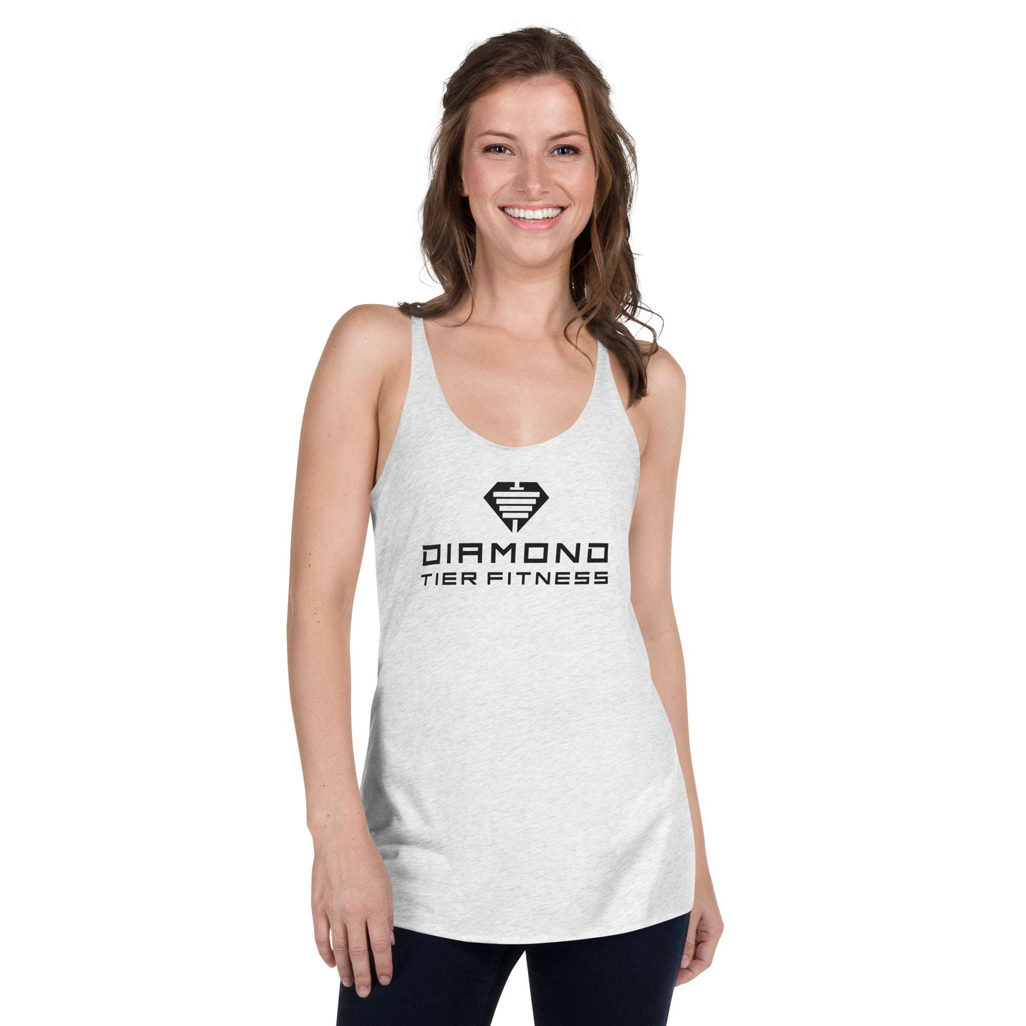 Diamond Tier Fitness Black | Women's Racerback Tank