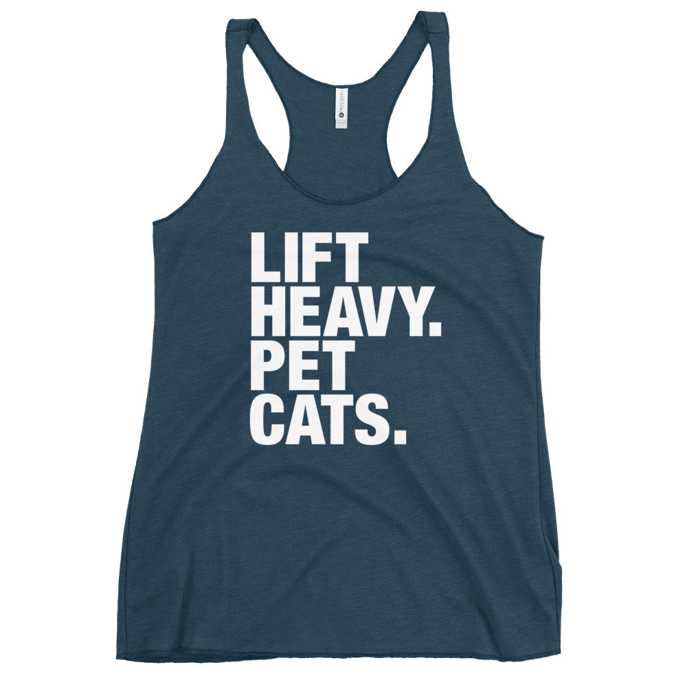 Lift Heavy Pet Cats | Women's Racerback Tank