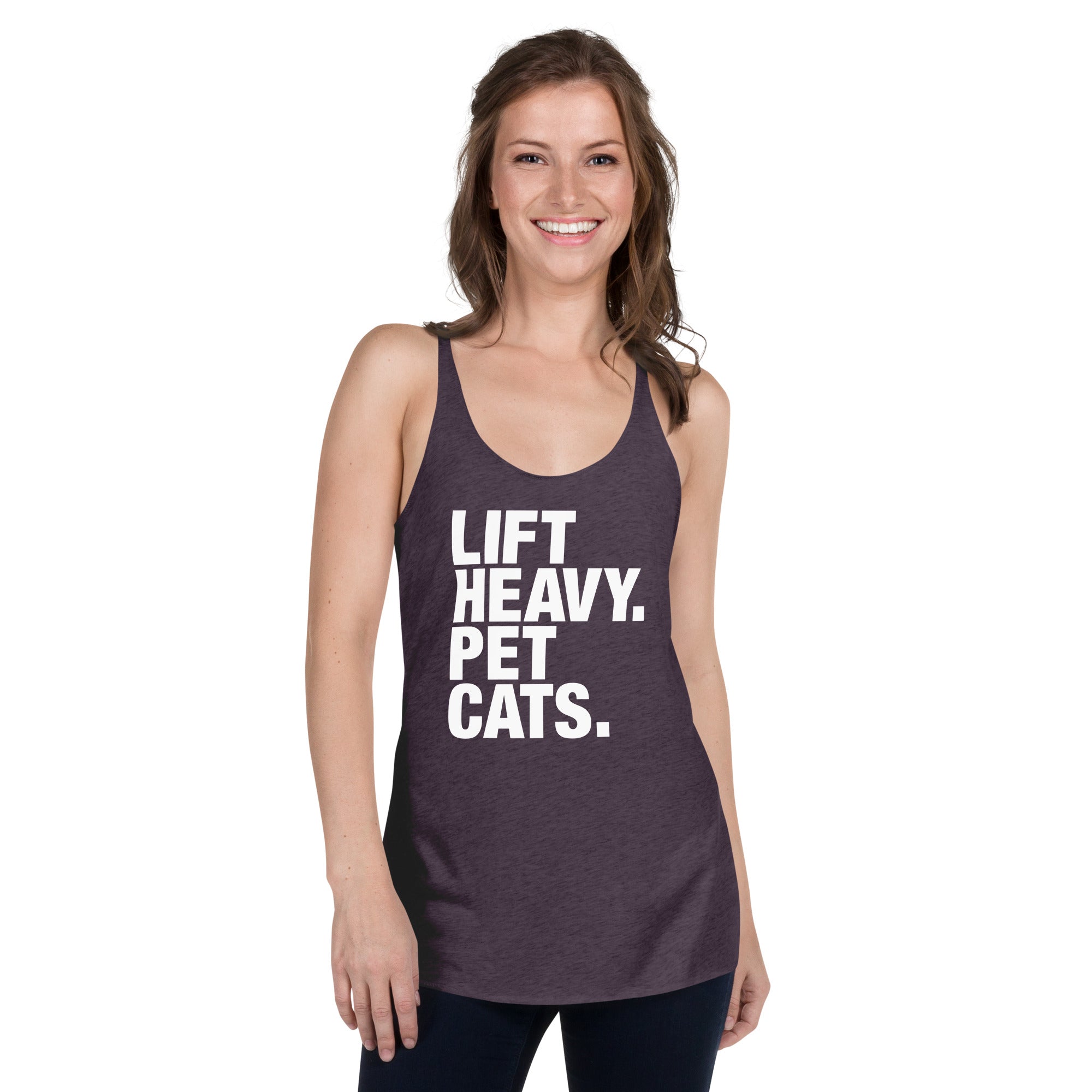 Lift Heavy Pet Cats | Women's Racerback Tank