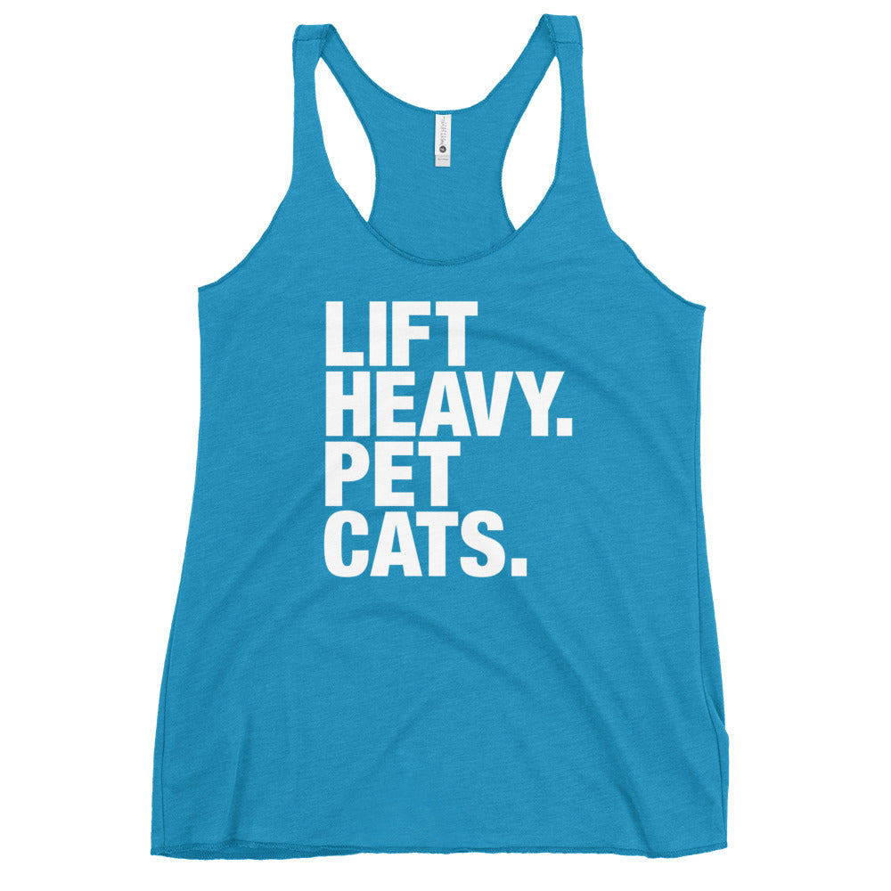 Lift Heavy Pet Cats | Women's Racerback Tank